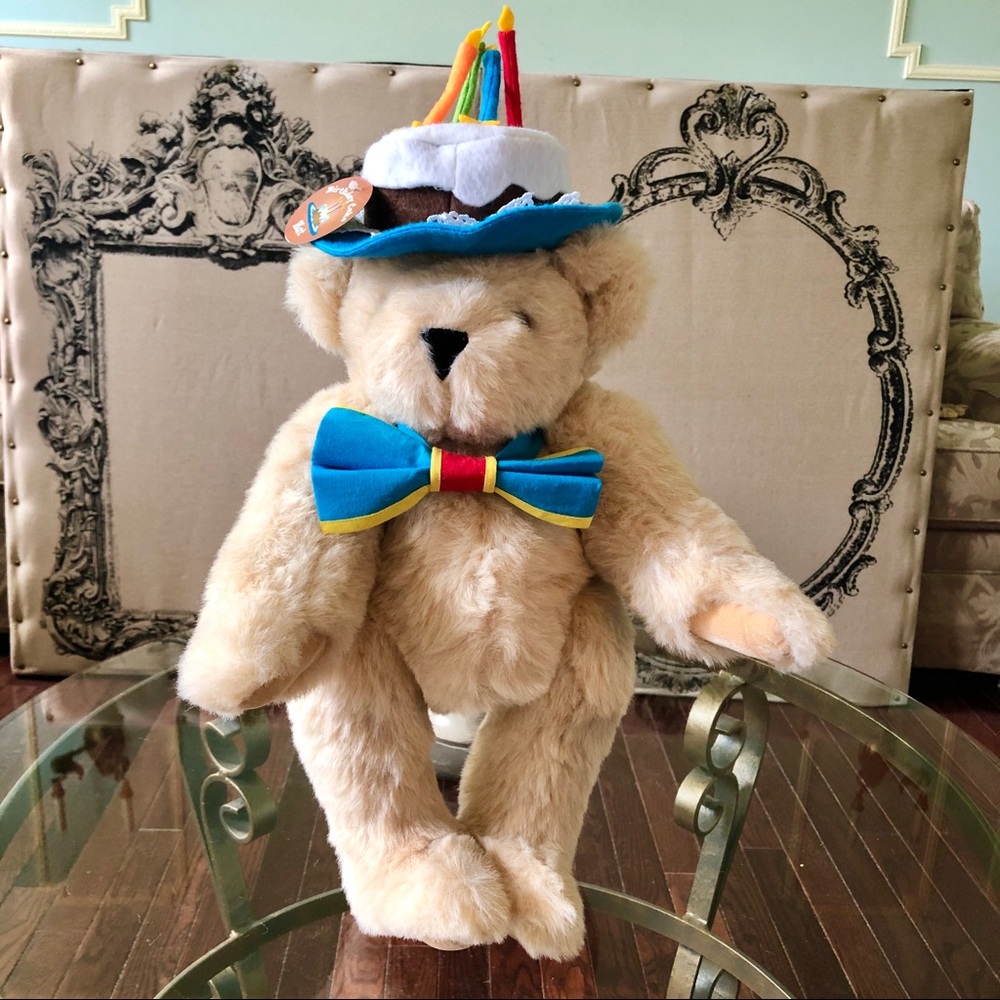 Vermont Teddy Bear Happy Birthday Bear cute 🎂 hat
